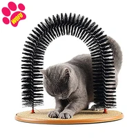 wofuwofu pets cat arch self groomer cat massager cat hair brush for grooming with sturdy cat scratching pad durable brusher e