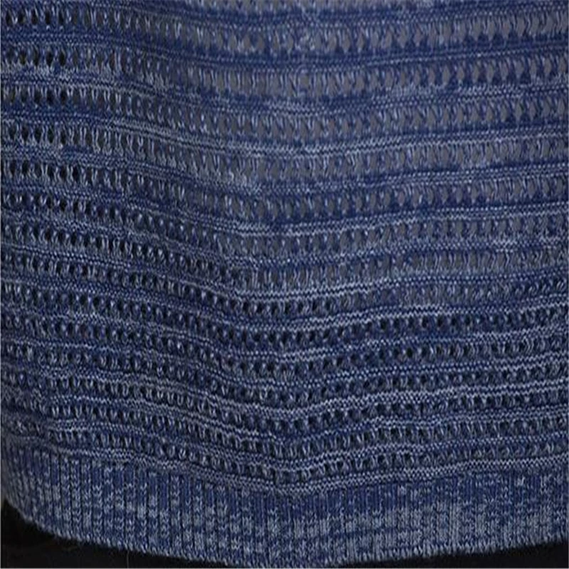 

Woman summer plus size Solid O-neck Half sleeve Thin 70% silk sweaters female autumn hollow out hedging loose sweater Lady