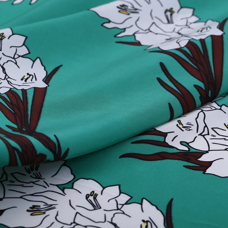 135 см широкая цифровая печать шелковая ткань 16 мм крепдешин натуральный материал