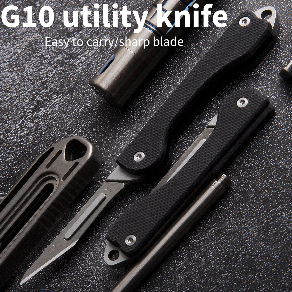 

G10 new mini folding knife outdoor camping self-defense knife portable EDC multi-function tool knife