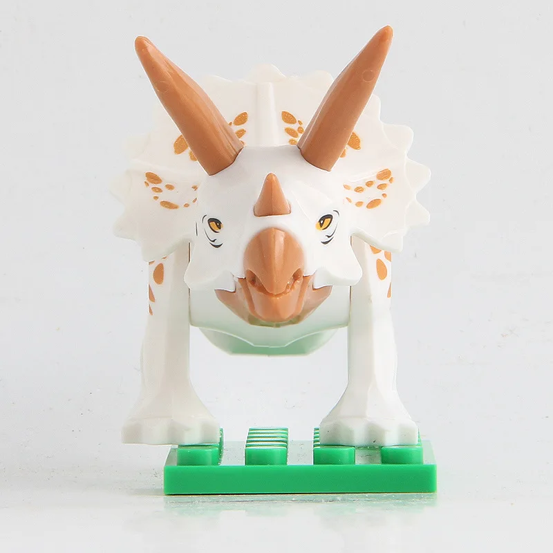 

12 Styles Dinosaur Building Blocks DIY Assembling Inserting Brick Toys Cartoon Animal Model Children's Boys Early Education Toys