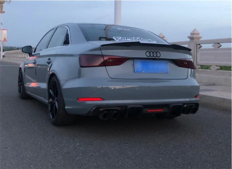 Спойлер из углеродного волокна для AUDI A3 S3 RS3 2014 2015 2016 2017 2018 2019 2020 крыло выступ