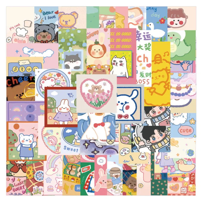 

10/30/50Pcs Cute cartoon character Graffiti Waterproof Skateboard Travel Suitcase Phone Laptop Luggage Stickers DIY Kids Girl