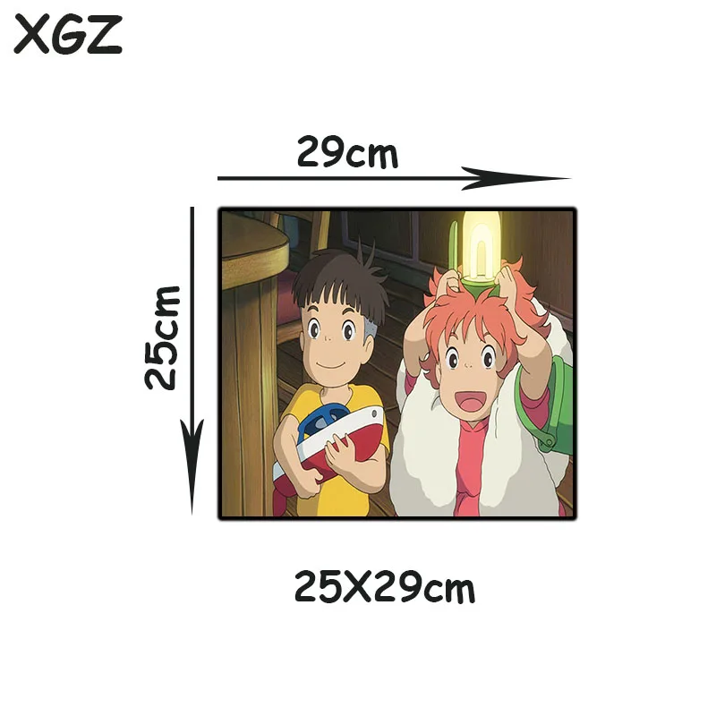 XGZ мультяшный коврик для мыши большого размера с блокировкой сбоку аниме Поньо на