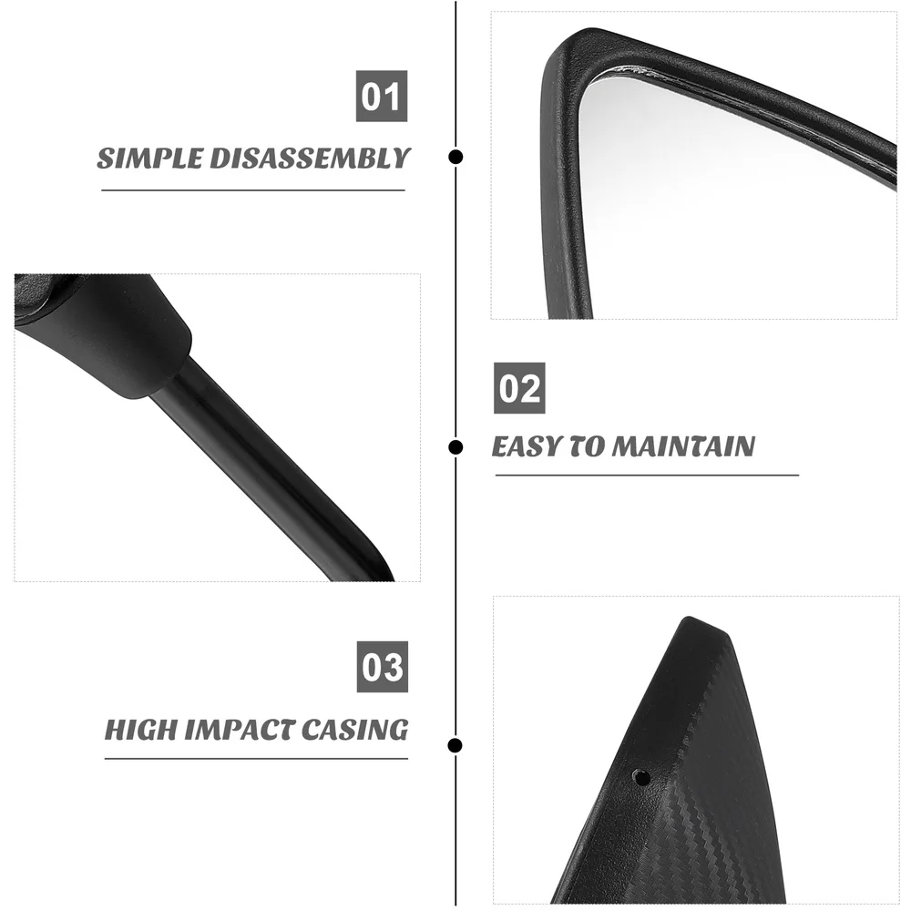 

1 Pair Motorcycle Rearview Mirror E-Bike Rear View Mirror Back Side Mirror