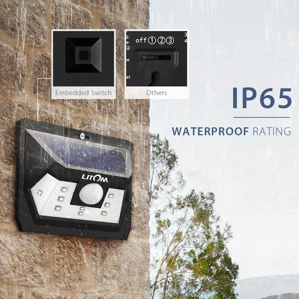 4 упаковки 10 светодиодов настенный светильник наружная 120 широкоугольная IP65