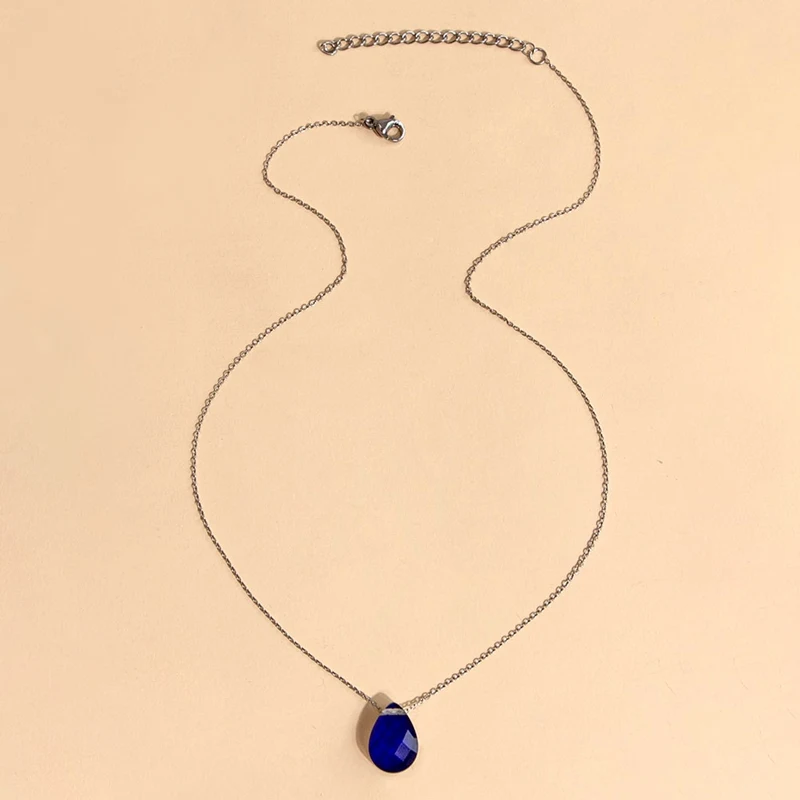 

Color Change Emotion Feeling Temperature Control Water Drop Tears Pendant Necklaces Mood Necklace