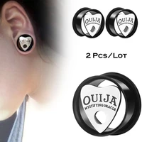 2pcs ear plugs tunnels for ear reamer black ear dilations ear piercing body jewelery earrings expansiones oreja stainless steel