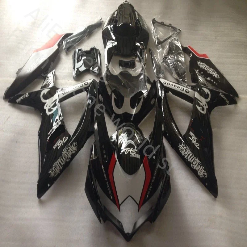 

Черный комплект Красного обтекателя для формовочной машины для SUZUKI GSXR600 750 2008 2009 2010 K8 мотоцикл GSXR 750 600 08 09 10 обтекатель