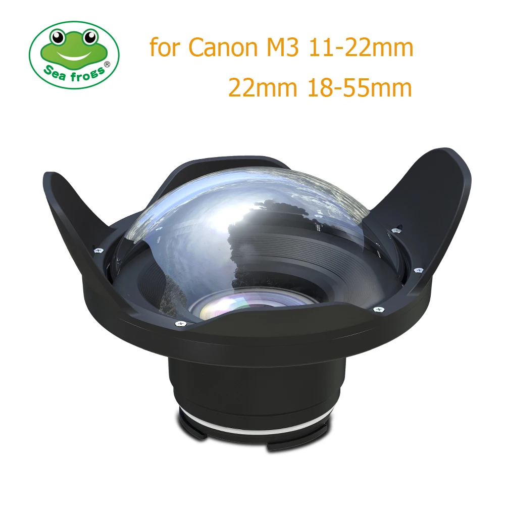 Seafrogs 6 inch Dome Port Wide angle Len For Sony A7R III Canon 750D 80D EOS M3 5D IV Fujifilm J5 Camera underwater Case | Электроника