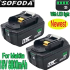 Литий-ионный аккумулятор BL1860 18 в 8800 мА  ч для Makita 18 в, аккумулятор BL1840, BL1850, BL1830, BL1860B, LXT 400