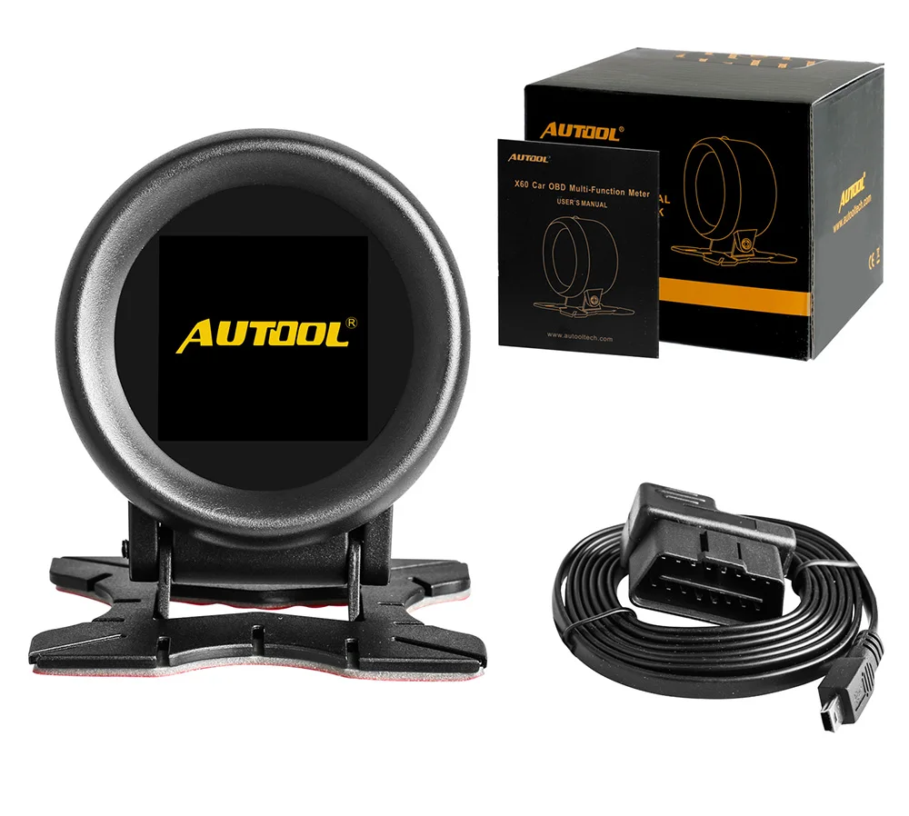 AUTOOL X60 Многофункциональный HUD Дисплей + OBD2 считыватель кодов Авто диагностический