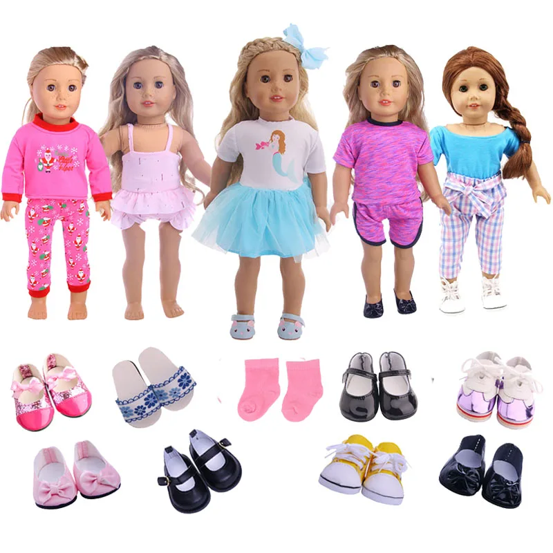 Кукла Единорог Пижама 2 шт./компл. ночные рубашки для 18 дюймов американский и 43 см