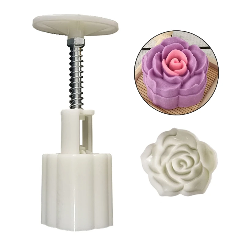 

Пластиковая форма для выпечки лунного торта, Цветочная фотоформа для выпечки печенья, аксессуары для выпечки, праздничная кухня на середин...