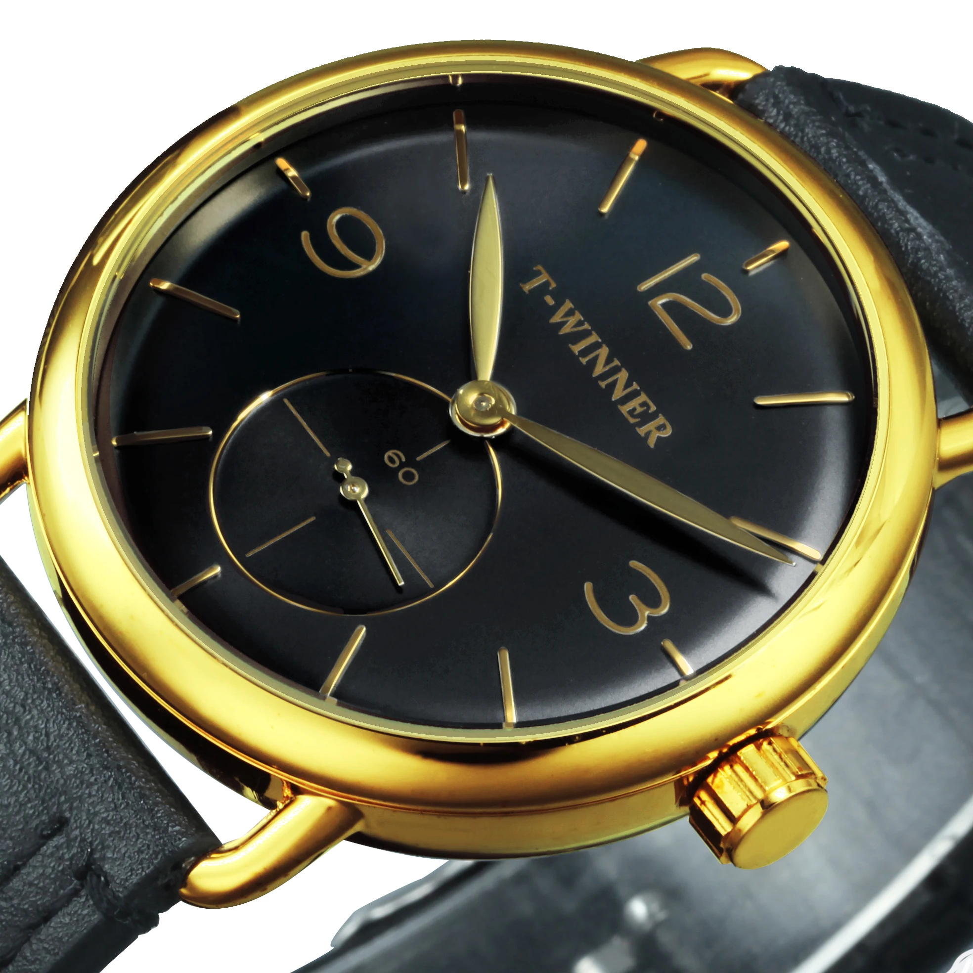 Часы наручные WINNER Мужские механические модные брендовые Роскошные с маленьким