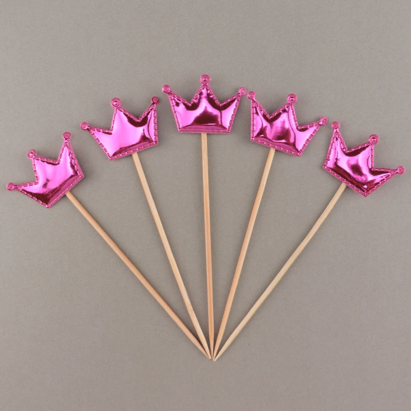 rose red crown 5pcs Cakelove 5 шт/лот Прекрасный Сердце Звезда Корона торт Топпер для с изображением пирожного на день рожденья Детские флажки для душа вечерние свадебные украшения - Цвет: rose red crown 5pcs