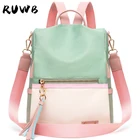 Водонепроницаемый рюкзак для женщин в стиле пэчворк, вместительные карманные ранцы, дорожная сумка, школьные ранцы для высоких девушек-подростков, сумки на плечо, весна