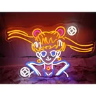 Индивидуальные светодиодные неоновые знаки Сейлор Мун, милые японские аниме гибкие ночные знаки, внутренний Декор детской спальни