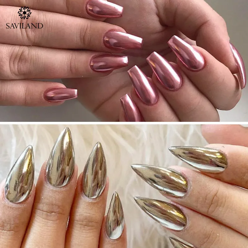 SAVILAND Bubble Nails Золотой зеркальный порошок «Волшебное зеркало» блеск для ногтей блестки Золотой порошок DIY Дизайн ногтей украшения маникюрные инструменты