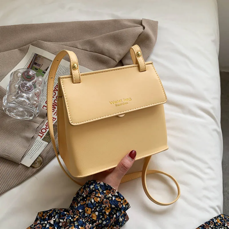 

Повседневные Водонепроницаемые кожаные сумки через плечо для женщин 2021 модная простая женская дизайнерская сумка-мессенджер