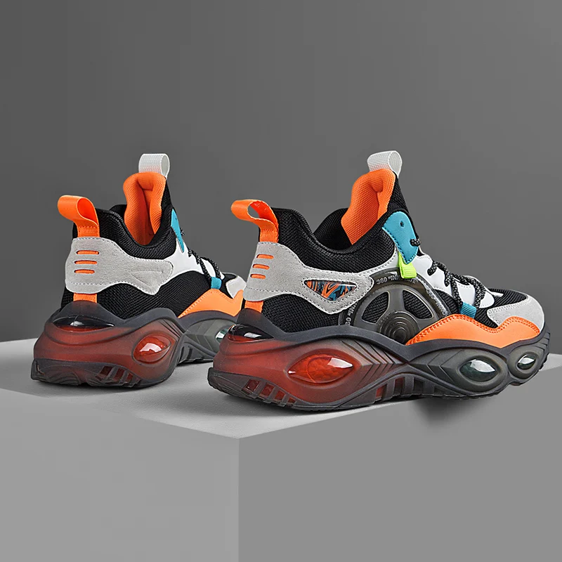 

2022 Fashion Street Style Comfortable Men's Chunky Sneakers Light Height Increasing Breathable Man Sport Running Shoes Footwear