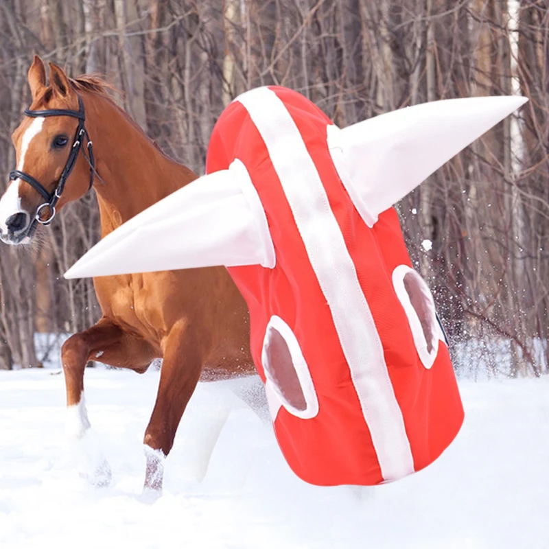 

Новинка, зимний головной убор с капюшоном и плюшевой подкладкой для лошади, теплая одежда, SEC88