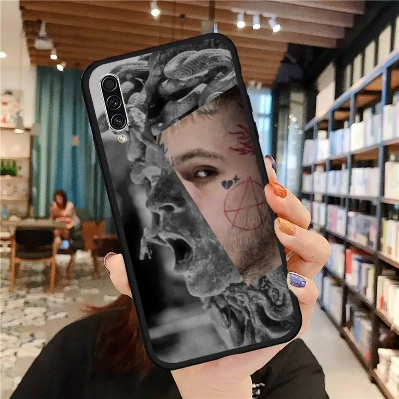 

FASHION Lil Peep tattoo bird word pink Phone Case For Samsung A20 A30 30s A40 A7 2018 J2 J7 prime J4 Plus S5 Note 9 10 Plus