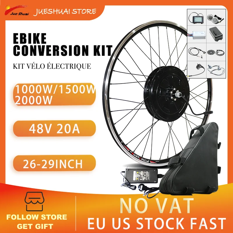 

High Power Electric Bike Kit 2000w Motor Wheel 48V E Bike Kit 1500W Wheel Motor Electric Bicycle Conversion Kit Rear Hub Motor