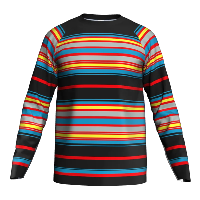 

Motocross Bicycle Dry Breathable Cycling Jersey Shirt Mountain Bike Downhill Sports Wear Mtb Top Fashion Striped Design Clothes