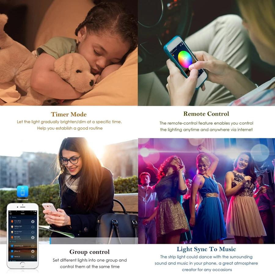 WI FI Светодиодные ленты светильник s Bluetooth RGB светодиодный 5050 SMD 2835 гибкий