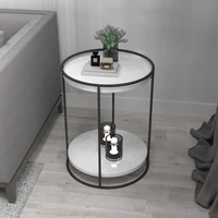 nordic tow layers marble side table simple small coffee table bedside table sofa end table cabinet light luxury corner table