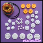 1 Набор сделай сам для Пластик ремень зубчатые колеса комплекты шкив приводного ремня размерах модели игрушка сделай сам велосипед Автомобили робота PartsK016Y Прямая доставка