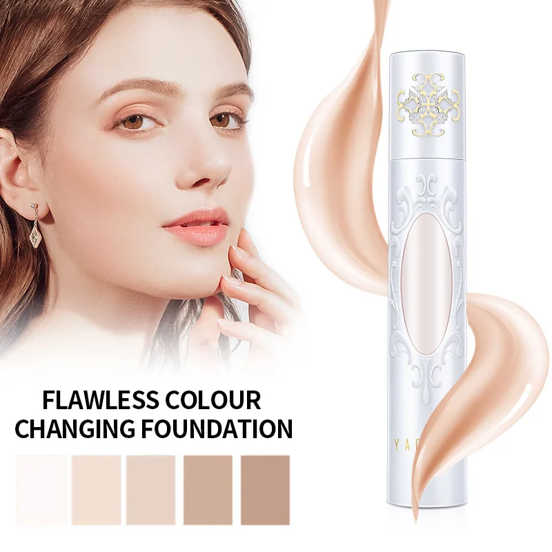 

30ml Temperature-changing skin tone liquid foundation Natural concealer, brighten moisturizing color-changing liquid foundation