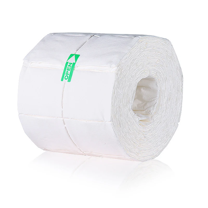 500 шт. безворсовые салфетки ногтей лак гель для снятия Полотенца Бумага Ватные