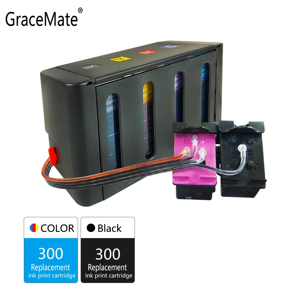 GraceMate 300 СНПЧ чернила для принтера HP Deskjet D1660 D2560 D2660 D5560 F2420 F2480 F2492 F4210 F4224 F4272|Система