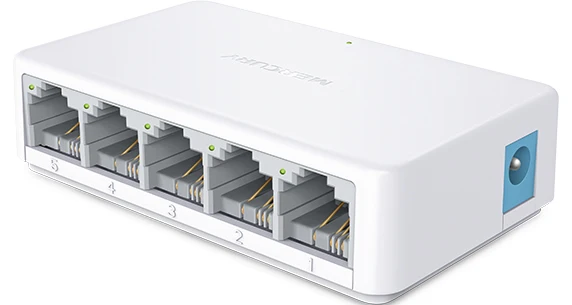 

Mercury S105C Mini 5 Port 10/100Mbps LAN Hub Desktop Ethernet Network Switch Small Plug and Play Easy Setup CN/EU/UK/AU plug