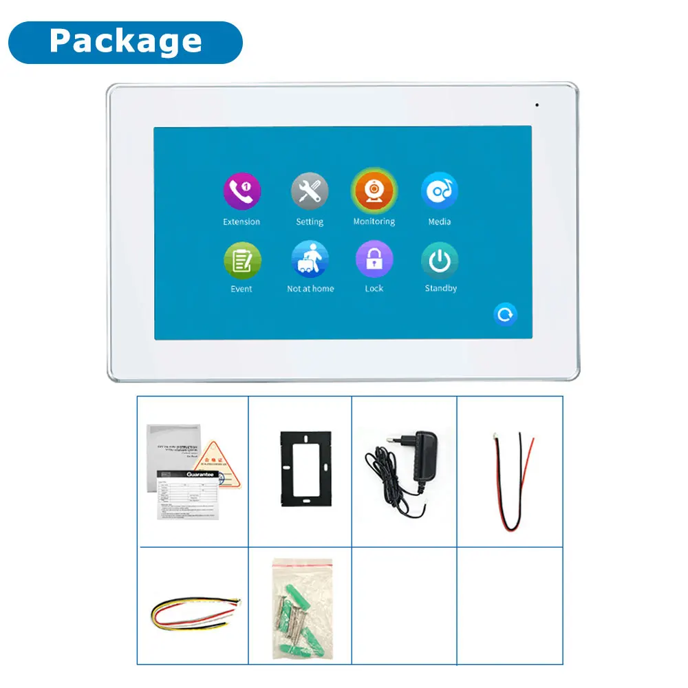 

Tuya App WiFi Motion Detection 7 Inch touch screen LCD for Smart IP Video Doorbell 1080P Wired Video Doorphone Intercom System