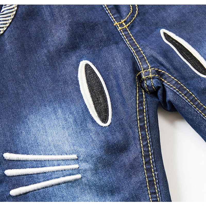 Новинка 2020 джинсовые брюки для маленьких мальчиков зимние брендовые Детские