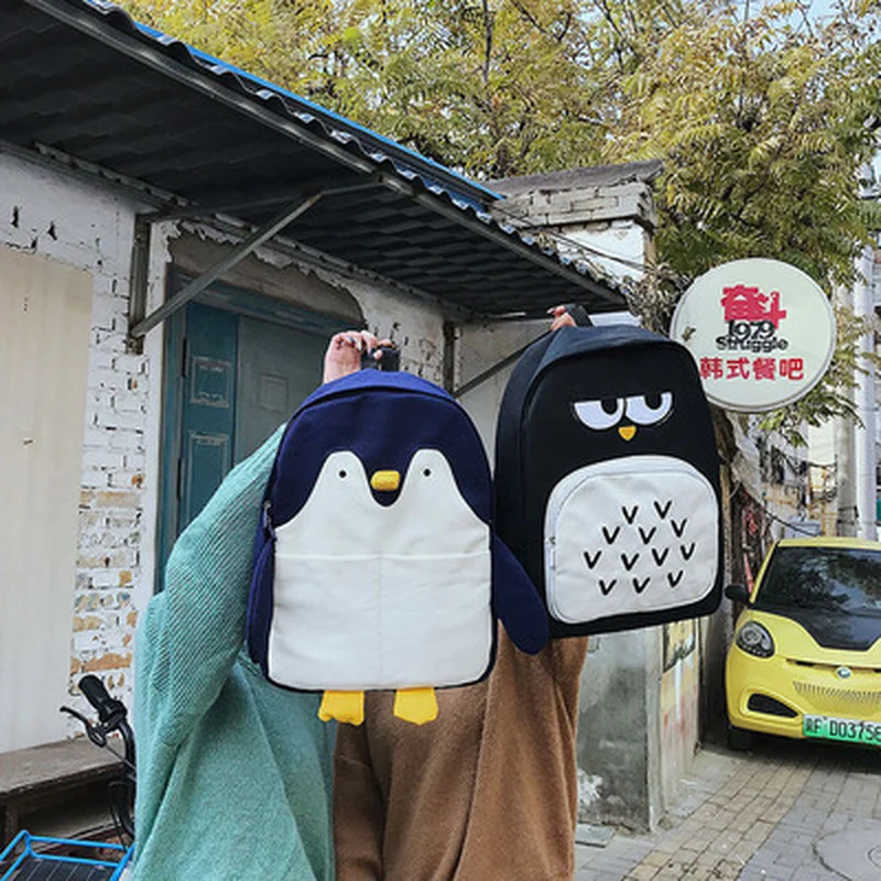 Kindergarten Children's Schoolbag Cute penguin shark Children Backpack Plush Animal Lightweight Backpack Cartoon Backpack