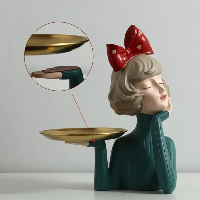 

Modern girl statue creative decoration Nordic light luxury style home decoration accessories living room cabinet desktop crafts