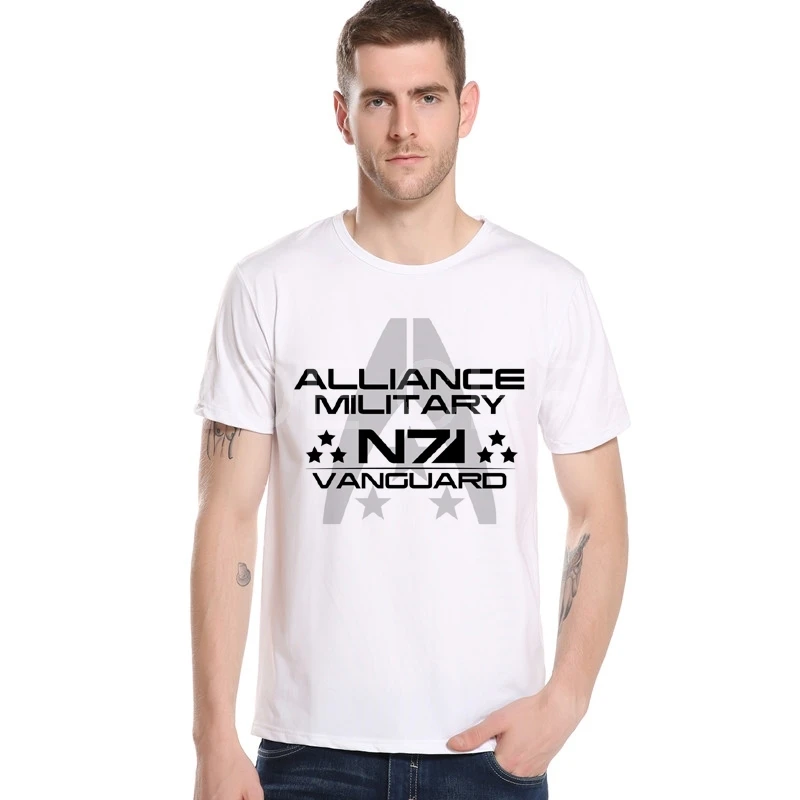 Мужская футболка Mass Effect 3 N7 Archangel Design брендовая новая известная с РПГ летняя белая