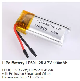 

5pcs 651125 150mAh 3.7v Lithium-Polymer Battery Pack shipping fee