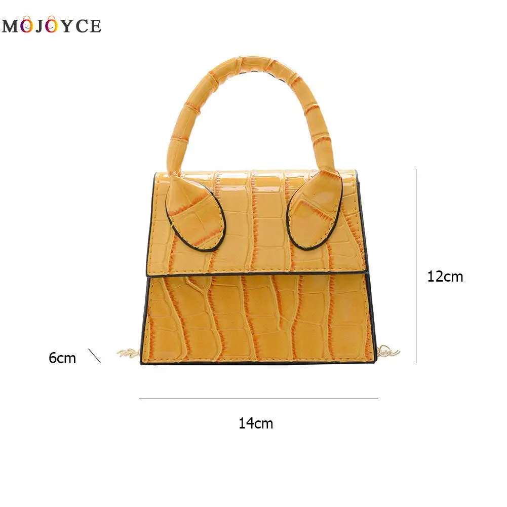 

Fashion Alligator PU Leather Bags for Women 2020 Chain Super Mini Tote Girl Solid Color Crossbody Shoulder Top-handle Bags