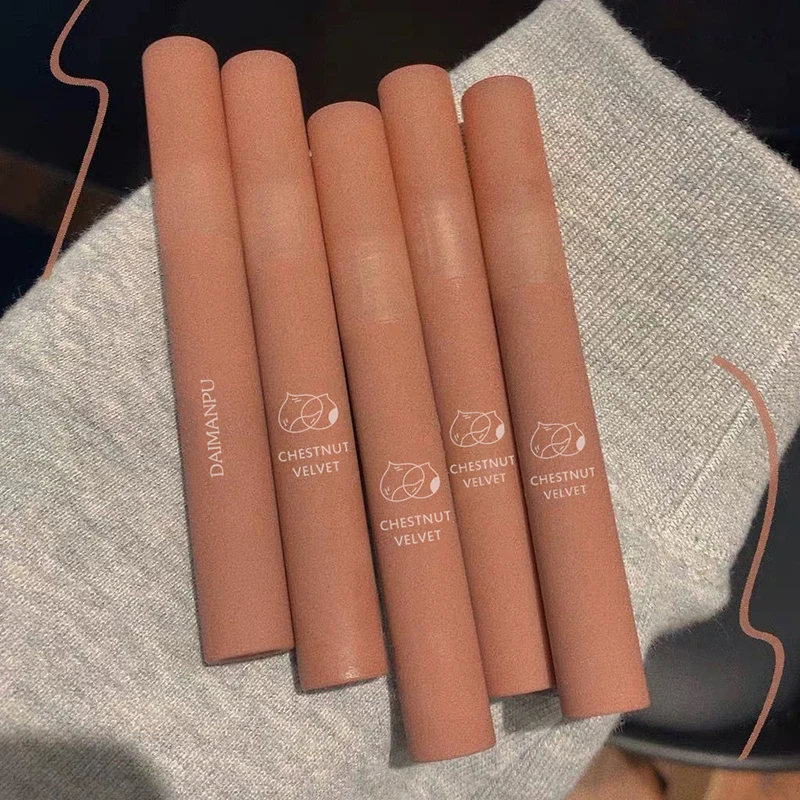 

Chestnut Velvet Matte Liquid Lipstick Waterproof Lip Gloss Long Lasting Nude Lipstick Women Red Lip Tint Beauty Cosmetic Trend