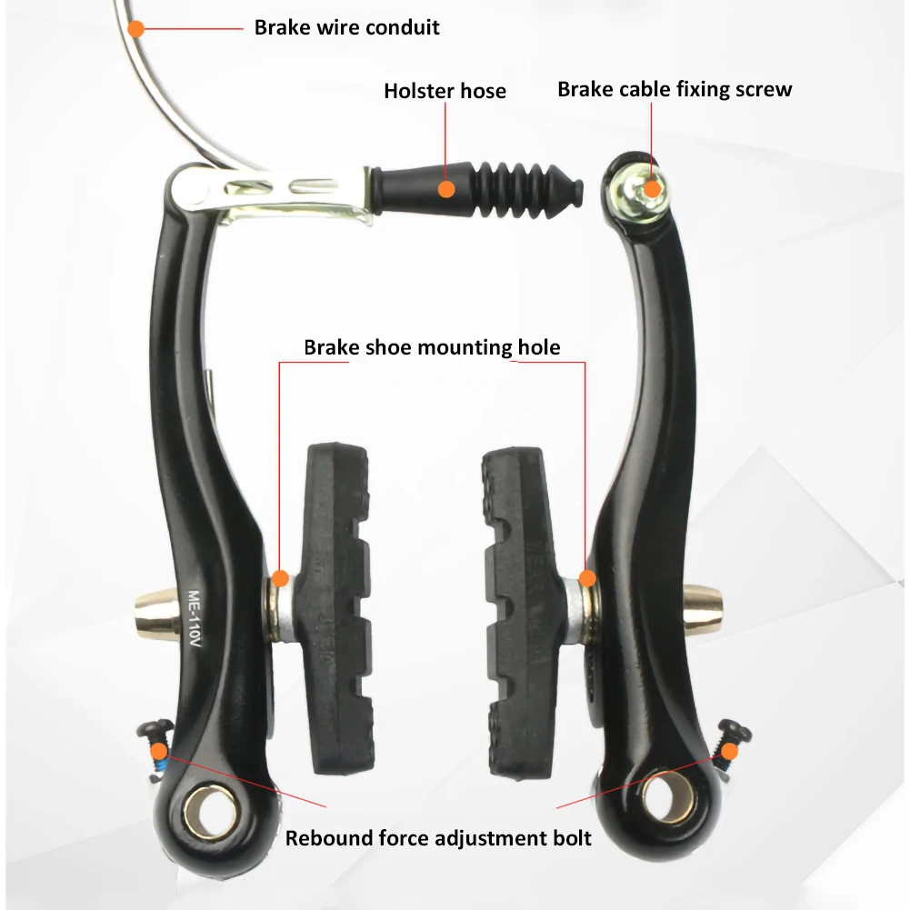 

Bicycle V Brake MTB Mountain Bike V-Brake Caliper Accessories Aluminum Bicycle Brake Pads V-brakes New
