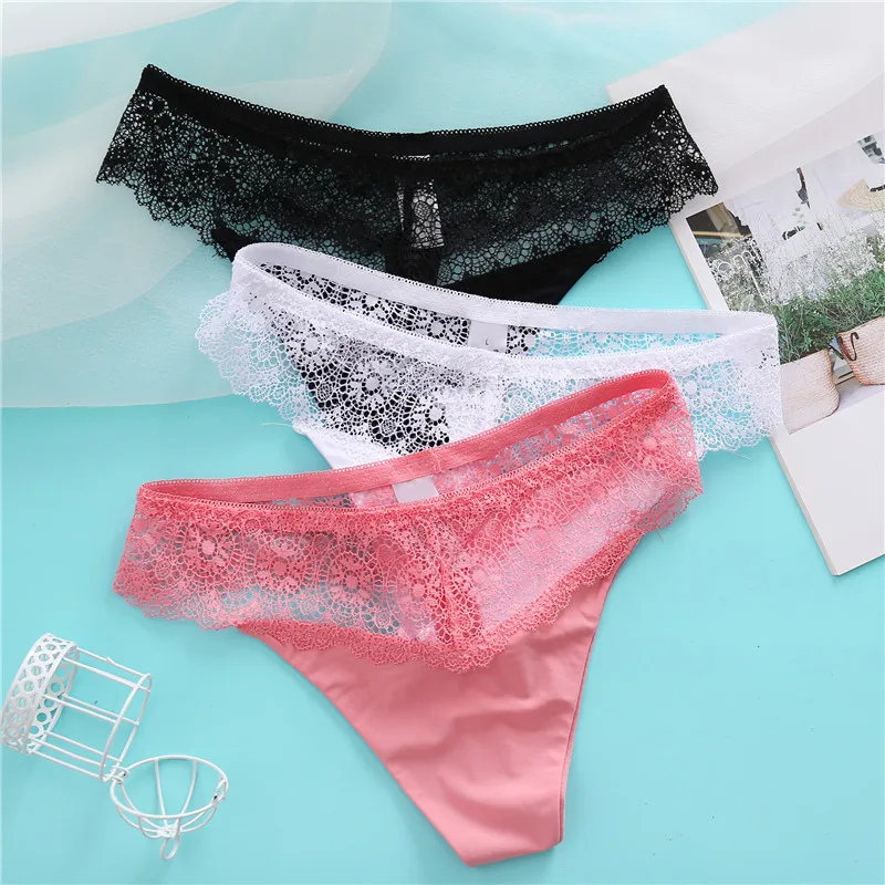 FINETOO кружевное женское нижнее белье кружевные цветочные стринги сексуальные