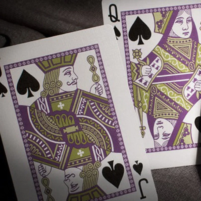 Лиловые/зеленые игральные карты павлина 88*63 мм бумажные волшебная карточка для