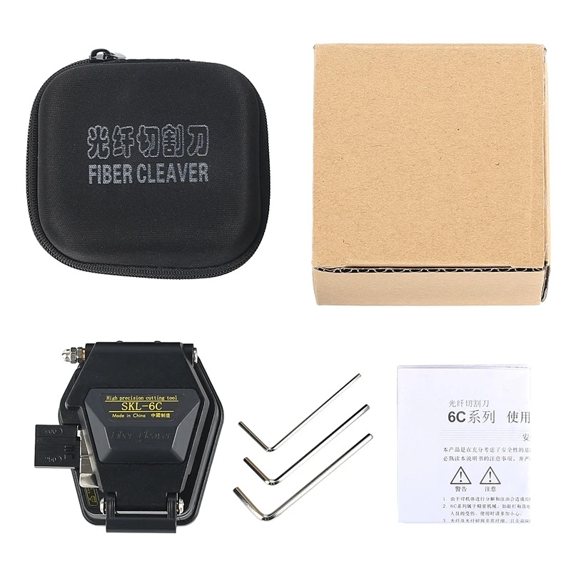 

SHGO HOT-Fiber Cleaver SKL-6C Cable Cutting Knife FTTT Fiber Optic Knife Tools Cutter High Precision Fiber Cleavers 16 Surface B