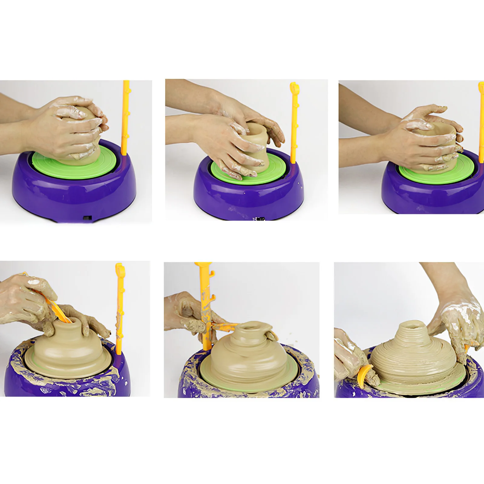 

Children Ceramic Pottery Wheels Pottery Making Machine Toy DIY Arts Crafts Clay Machine Electric Pottery Wheel Toys For Ceramic