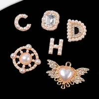 10 pcslot diy jewelry crystal alloy pendant english letters love angel jewelry bag shoes clothing materials hair accessories